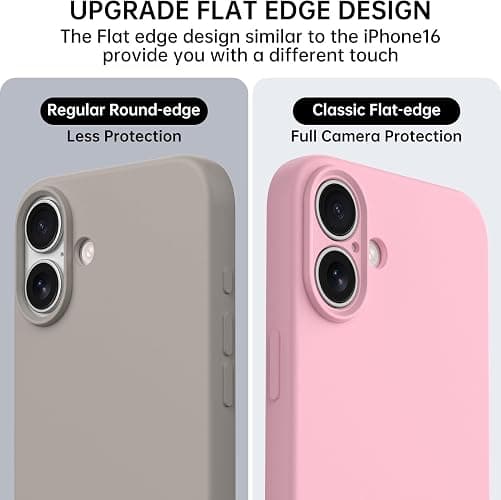 iYavvort Compatible with iPhone 16 Case, Liquid Silicone Upgrade [Camera Protection] [Soft Anti-Scratch Microfiber Lining] Shockproof Phone Case (Pink) thumbnail 3