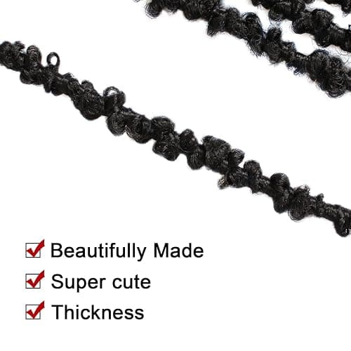Xtrend 6 Packs Butterfly Locs Crochet Hair 30 Inch Black Pre Looped Distressed Butterfly Locs Crochet Braids Soft Messy Soft Locs Crochet Hair Faux Locs Crochet Hair Extensions 1B# thumbnail 4