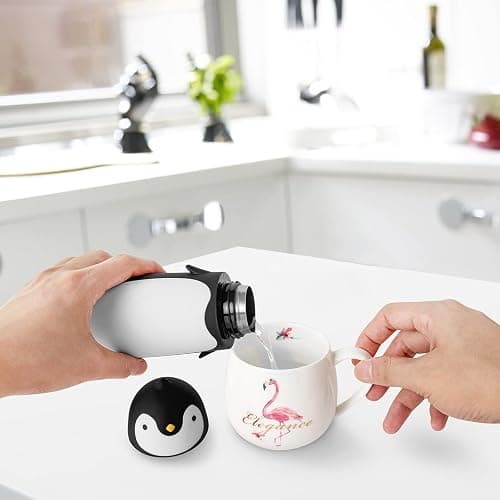 TOMLFF Penguin Stainless Steel Vacuum Insulated Tumblers Travel Mug Tea Water Bottle Coffee Thermal Flask thumbnail 3