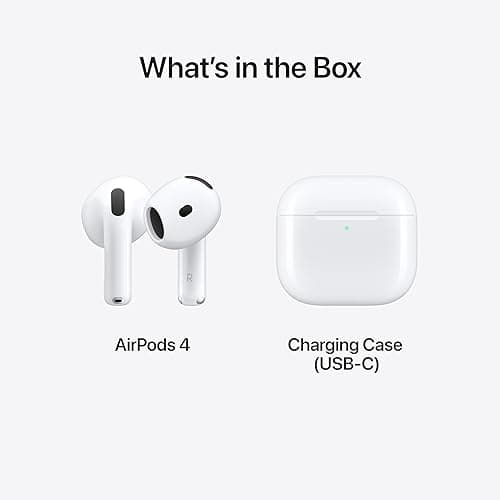 Apple AirPods 4 Wireless Earbuds, Bluetooth Headphones, Personalized Spatial Audio, Sweat and Water Resistant, USB-C Charging Case, H2 Chip, Up to 30 Hours of Battery Life, Effortless Setup for iPhone thumbnail 7