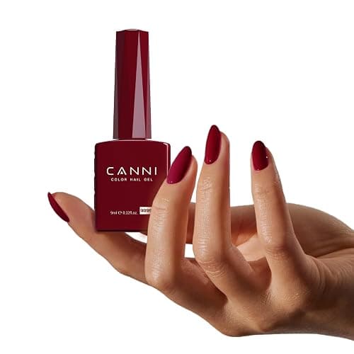 CANNI 6 Colors 9 ML Hema-Free Dark Red Gel Polish Set, Deep Cherry Red Burgundy Gel Nail Polish Blood Wine Red Color Kit, Soak Off LED Nail Gel Manicure Kit DIY at Home Salon Gifts thumbnail 5