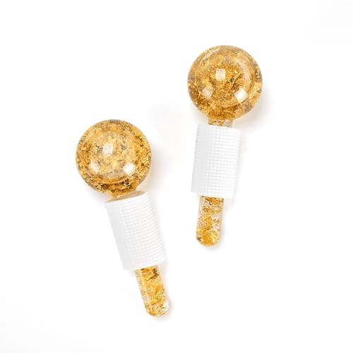 CIBLUTY Ice Cryo Sticks Facial Globe with Golded Essence- 2PC Cooling Globes for Cold or Hot Skin Massagers, Face Globe for Skin Care Routine thumbnail 5