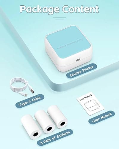 Sticker Printer - Printpods Mini Printer with Stickers, Print Pod, Bluetooth Inkless Printers, Sticker Maker, Portable Thermal Printer for iphone, Impresora Portátil for Notes, Journal, DIY, Kids Gift thumbnail 7