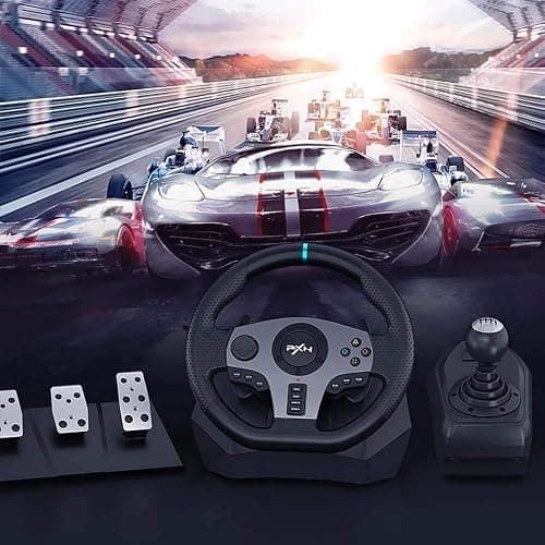 PXN V9 Gaming Racing Wheel pc Steering Wheel With Pedals and Shifter 270/900° Dual-Motor Feedback Driving gaming Racing Wheel for PC,PS4,PS3,Xbox One, Xbox Series X/S,N-Switch thumbnail 2
