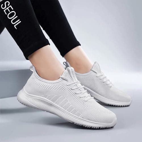 Lamincoa Women's Slip‑On Walking Sneakers, Lightweight Running Shoes | Tennis,Comfortable,Mesh,Non‑Slip,Workout,Fashion,Memory Foam,Athletic thumbnail 2