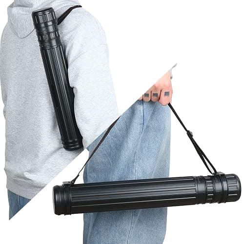 TRANSON Small Poster Tube Storage 17“ to 27” Extendable for Documents Blueprints Artworks Scrolls thumbnail 4