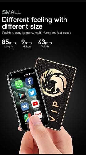 Super Mini Smartphone, XS11 Unlocked Phone 3G WCDMA Android Mobile 2.5'' Touch Screen 1GB RAM 8GB ROM Dual SIM WiFi Bluetooth Hotspot Ultra Thin Card Pocket Cellphone (Green) thumbnail 2