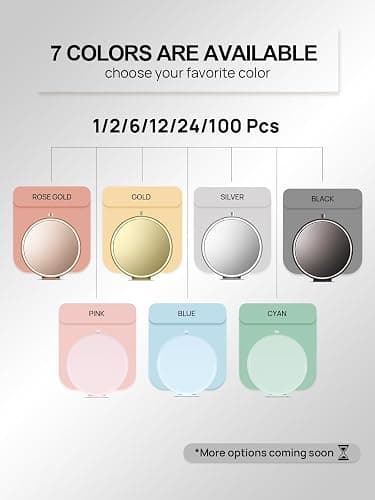 Getinbulk Compact Mirror, 1x/2x Magnification Pocket Mirror, Silver | Compact Mirror for Purse, Metal+Glass, Foldable Double-Sided Mirror, Purse Essentials, Portable, Travel, Quick Touch-ups thumbnail 5