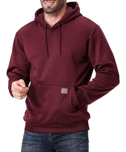 TUAOVA Men's Relaxed Fit Fleece-Lined Pullover Hooded Sweatshirt Comfortable and Soft thumbnail 3
