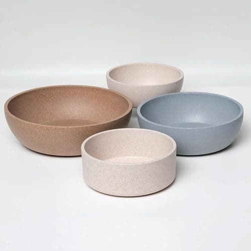 Loving Pets - Dolce Bamboo - Eco-Friendly Pet Bowls & Dishes for Dog, Cats, Puppy Food and Water Bowl -Sustainable and Dishwasher Safe, Made with Real Bamboo (Small, Slate-Grey) thumbnail 6