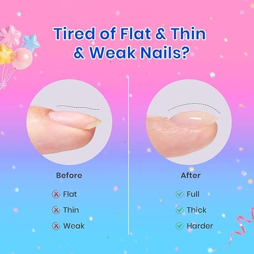 Beetles Clear Builder Gel for Nails, 8 in 1 Strengthening Nails Enhancement Building Apex for Beginners & DIY Salon Manicure, LED & UV Lamp Needed thumbnail 2
