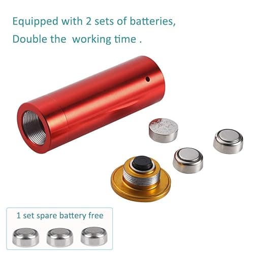 12GA Red Dot Laser Bore Sight in-Chamber Cartridge Laser Bore Sighter with Two Sets Batteries thumbnail 5