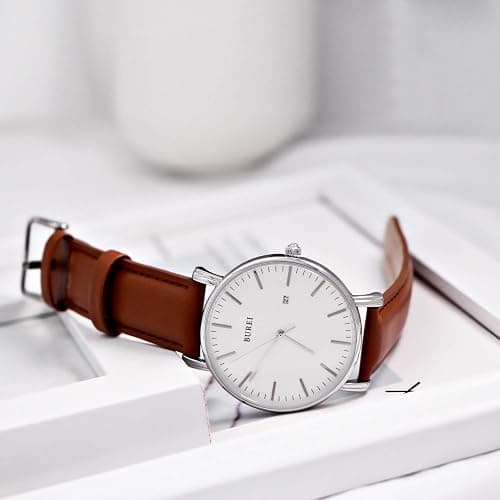 BUREI Men Wrist Watches Fashion Minimalist Analog Quartz Waterproof Watches for Men thumbnail 7