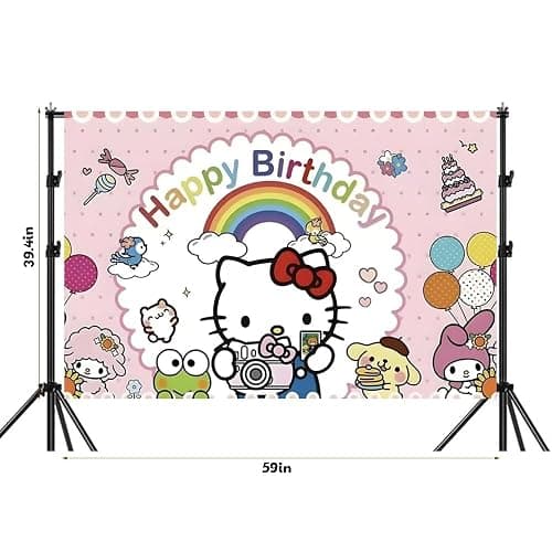 Cartoon theme party supplies,Kawai birthday decorations,Including banners, balloons, tablecloths, dinner plates, etc. thumbnail 4