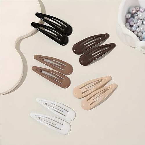 GKETN Snap Hair Clips for Women Water Drop Non Slip Hair Barrettes Heavy Coated Metal Hair Clips Accessory Mixed Color 20 PCS 1.89" thumbnail 3