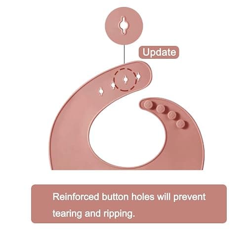 PandaEar Set of 3 Silicone Baby Bibs, Waterproof Soft Adjustable Bibs for Babies Toddlers 10-72 Months thumbnail 3