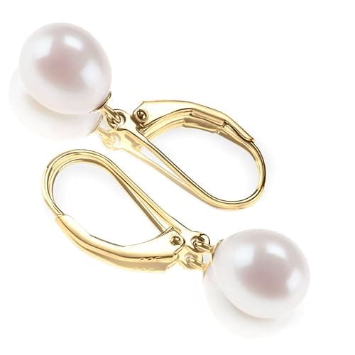 PAVOI Handpicked AAA+ Quality Freshwater Cultured Pearl Earrings Leverback Dangle Stud Pearl Earrings thumbnail 3