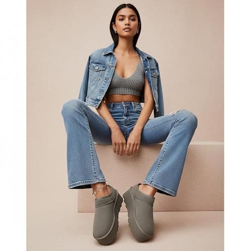 CUSHIONAIRE Huggy-2 Platform Slippers for Women, Cozy Genuine Suede Slip-On Ankle Boots for Indoor Outdoor Wear, Womens Slippers thumbnail 2