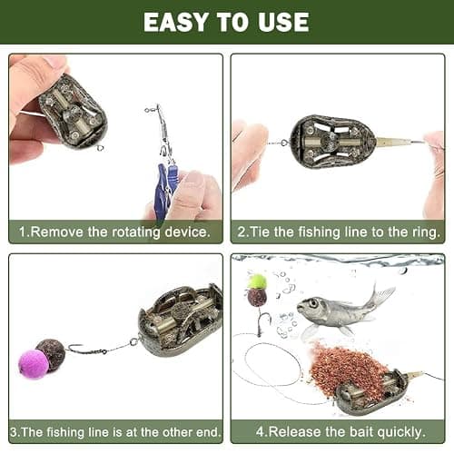 Method Feeder Lot de 25 g 35 g 45 g avec moule à dégagement rapide Accessoires pour carpe Barbel grossier thumbnail 3