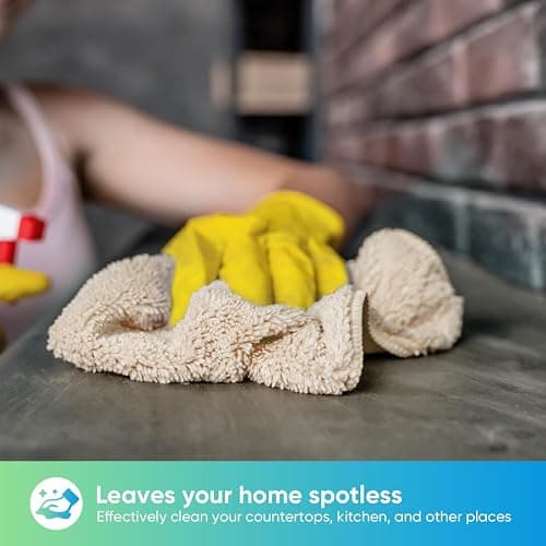 HOMEXCEL Microfiber Cleaning Cloth, 12 Pack Premium Microfiber Towels for Cars, Lint Free, Scratch-Free, Highly Absorbent, Reusable Cleaning Rags for Car, Household, Kitchen, Brown, 11.5"X11.5" - Brown - 12 thumbnail 3