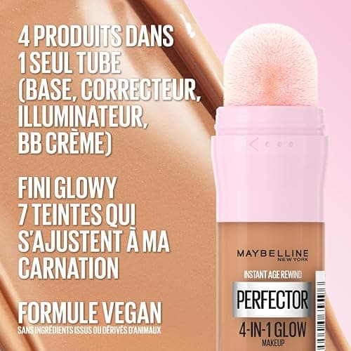 Maybelline New-York - Perfecteur de Teint Illuminateur 4-en-1 - Base/Correcteur/BB Crème/Enlumineur - Fond de Teint Instant Glow Perfector 4-in-1 - Teinte : Fair Light Cool (0.5) - 20 ml thumbnail 4