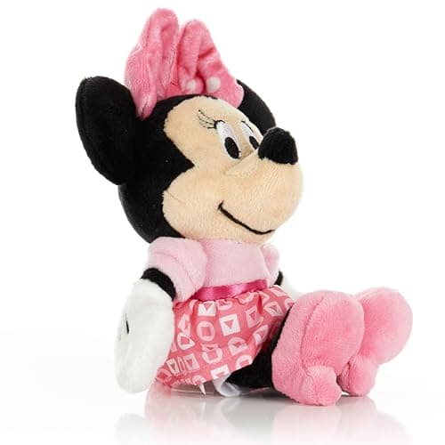 KIDS PREFERRED Disney Baby Minnie Mouse Stuffed Animal Plush Toy Mini Jingler, 6.5 inches - Image 1