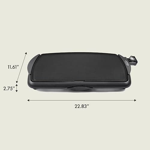 bella Electric Non-Stick Griddle, Make 10 Eggs At Once, Healthy-Eco Non-stick Coating, Hassle-Free Clean Up, Large Submersible Cooking Surface, 10.5" x 20", Black thumbnail 3
