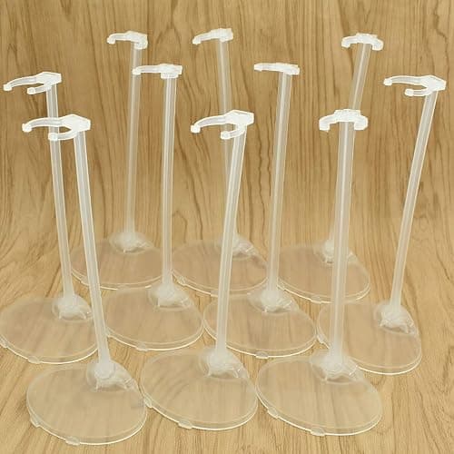 Qlychee 10pcs Transparent Stand Support for Dolls Mini Display Holder thumbnail 3