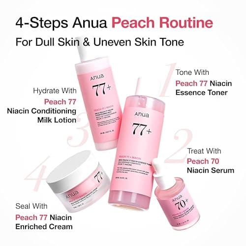 Anua Peach 77 Niacin Essence Toner 250ml / Brightening Toner for Face, Niacinamide, Panthenol, Ceramides, Facial Toner for Glass Skin, Korean Skin Care (8.45 fl.oz.) thumbnail 5