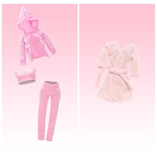 10 Sets Doll Clothes Hooded Sports Suit Tops and Pants for 11.5 inch Dolls | Tracksuit Set, Sportswear, Sports Clothes, Activewear, Running Apparel, Casual Outfits thumbnail 7