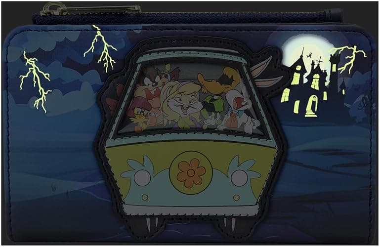 Looney Tunes Warner Bros 100th Anniversary Scooby-Doo Mash-Up Flap Wallet thumbnail 2