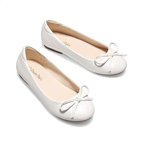 Dream Pairs Girls Dress Shoes Ballet Flats Slip-on Fashion Bow Flower Girl Shoes for Wedding, School, Party, Birthday thumbnail 4
