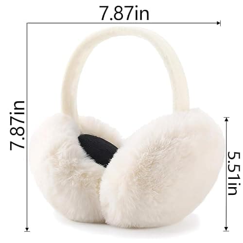 LCXSHYE Winter Ear muffs Faux Fur Warm Earmuffs Cute Foldable Outdoor Ear Warmers For Women Girls thumbnail 2