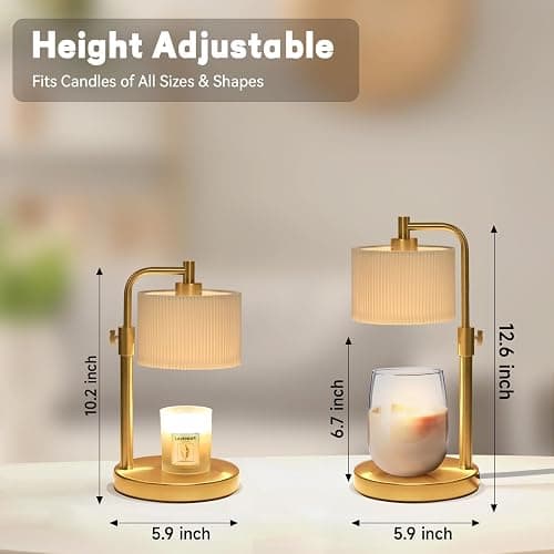 NITOWOLF Candle Warmer Lamp, Candle Lamp Warmer with Timer Adjustable Height Wax Warmer Lamp for Jar Candles, Birthday Gifts for Women Mothers Day Gifts thumbnail 2