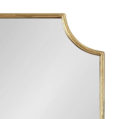 Kate and Laurel Healey Glam Scalloped Wall Mirror; 22 x 30; Gold; Minimal Scallop Mirror for Classic Traditional Wall Decor thumbnail 6