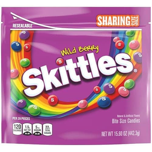 SKITTLES Wild Berry Chewy Candy Share Size Movie Night Party Favor Candy Snack, 15.6 Oz Resealable Bag thumbnail 4