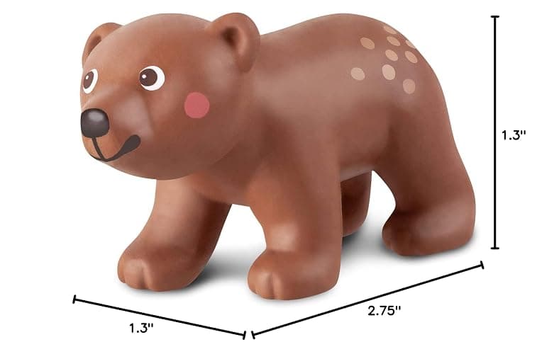 HABA Little Friends Brown Bear Cub - Chunky Plastic Forest Animal Toy Figure thumbnail 2
