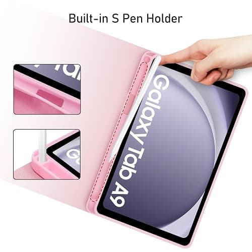 Hofsos Keyboard Case for Samsung Galaxy Tab A9 8.7 Inch 2023 SM-X110/X115/X117 - Slim A9 Tablet Cover with Detachable Bluetooth Wireless Keyboard, S Pen Holder for Samsung Galaxy Tab A9, Pink thumbnail 7