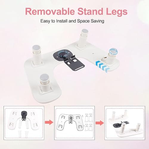 Big Arm Rest for Nails Tech with Rotating Phone Holder: 3nd Generation U-Shaped Manicure Nail Arm Rest Stand Height Adjustable Armrest for Acrylic Nails(Pink) thumbnail 5