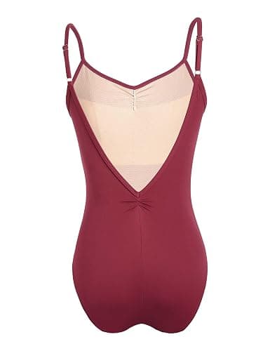 RuiBalletto Ballet Leotards for Women, Backless Camisole Bodysuit With Adjustable Straps, Full Lining Dancewear thumbnail 4