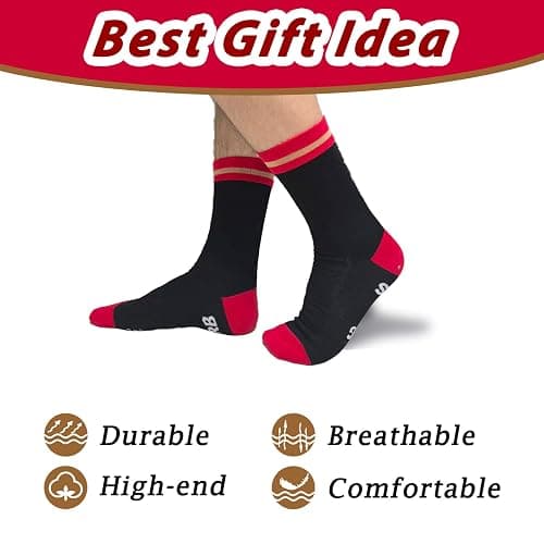 SAKCUNYAPY Crew Socks Birthday Gifts | Please Do Not Disturb, I’m Watching The | Sports Season Football Game Gifts Christmas Thanksgiving Day Gift for Men Dad Grandpa Husband Son and Boyfriend thumbnail 5