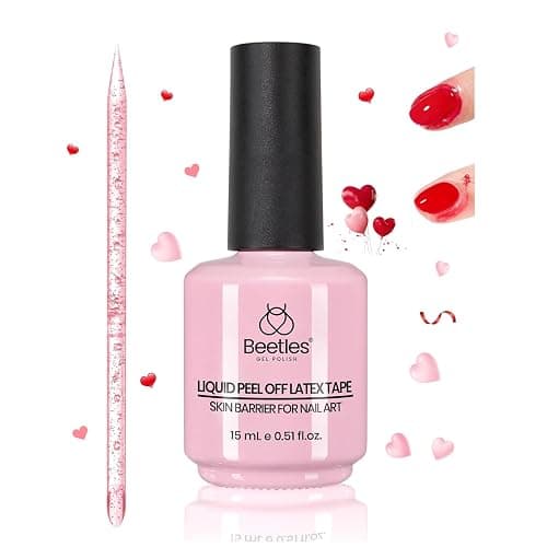 Beetles Liquid Latex for Nail 15ml - Peel off Nail Polish Cuticle Guard with Plastic Nail Care Stick Christmas Nails Design Air-Dry Liquid Latex Barrier for Protector Fingers thumbnail 8