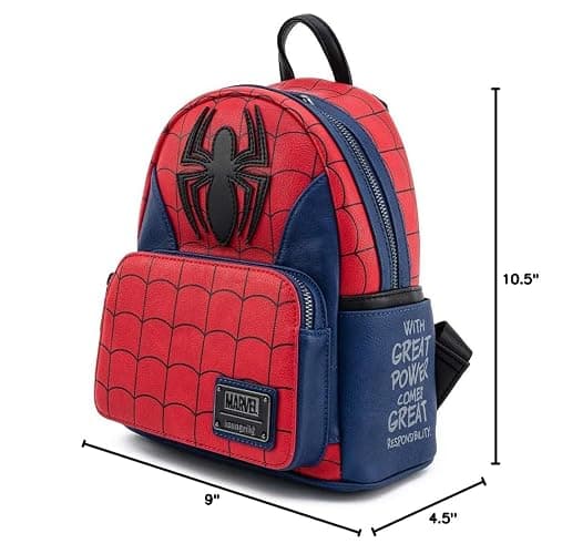 Loungefly Marvel Spider Man Classic Cosplay Womens Double Strap Shoulder Bag Purse thumbnail 6