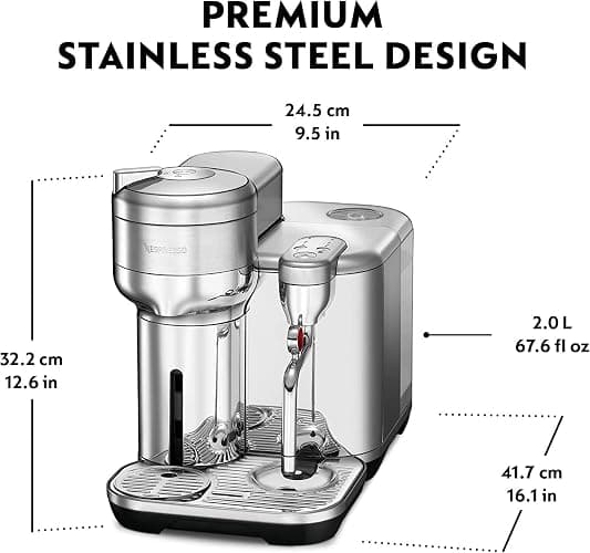 Nespresso Vertuo Creatista Coffee and Espresso Maker by Breville, Brushed Stainless Steel thumbnail 3