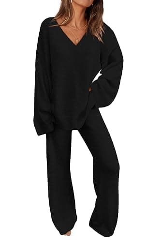 PRETTYGARDEN Lounge Sets for Women Two Piece Sweaters Pajama Set Fall Fashion 2025 Loungewear Outfits Matching Winter Clothes - Image 1