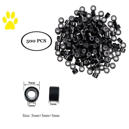 Orgrimmar Hair Extension Remove Pliers Pulling Hook 500 PCS Micro Silicone Rings Bead Device Tool Kits for Professional Hair Styling Tools Accessory (Black) thumbnail 3
