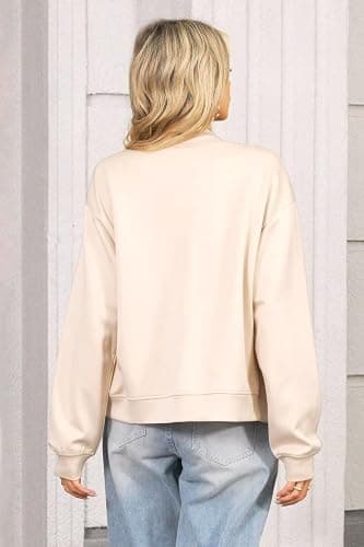 ETCYY NEW Bomber Jackets for Women 2025 Trendy Fall Winter Cropped Coats Button Down Casual Varsity Jacket with Pockets thumbnail 5