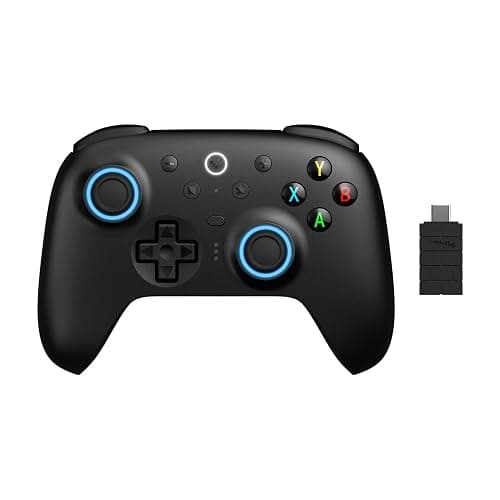 8BitDo Ultimate 2 Wireless Controller for Windows PC, Apple, Steam & Android, Gaming Controller with TMR Joysticks, Hall/Tactile Triggers, Motion Control, RGB Fire Ring, 1000Hz Polling Rate, Black thumbnail 2