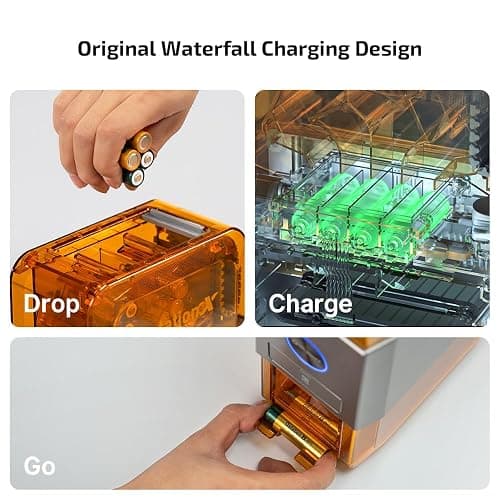 OLIGHT Ostation X Smart 3-in-1 AA Battery Charger with 32 NiMH AA | NiMH AA Batteries 2100mAh, Polarity-Free, App Control, Auto Charge & Storage, Bad Battery Removal, for Homes Offices Schools thumbnail 4