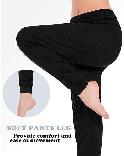 ASIMOON Sweatpants Women with Pockets Loose Lightweight Stretch Yoga Lounge Pants Comfy Drawstring Workout Jogging Pants thumbnail 6